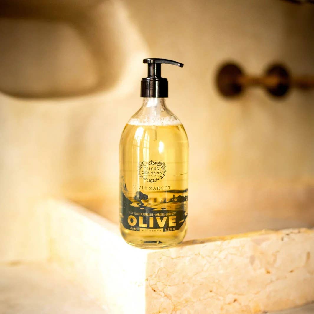 Olive Liquid Marseille Soap - Limited Edition Panier des Sens X Charlotte Reiss